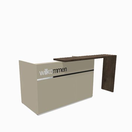 Empfangstheke GEO 3 - L-Typ beige Tresen