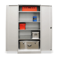 Vorratsschrank XXL verzinkt | GRAU 195x92x60 vollverzinkte Fachböden