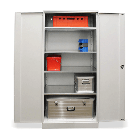 Vorratsschrank XXL verzinkt | GRAU 195x92x60 vollverzinkte Fachböden