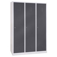 Spind mit 3 Abteilen 180x120x50 GRAU/ANTHRAZIT
