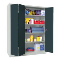 PAVOY Falttürenschrank | Werkstattschrank | 195 x 150 x 50 | mit 4 lackierten oder verzinkten Fachböden | große Farbauswahl