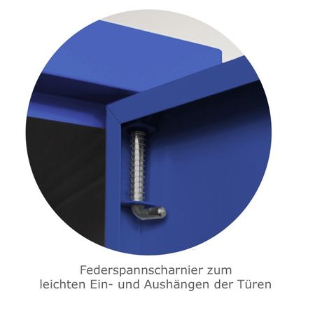 Eisenschrank Magazinschrank Werkstattschrank blau
