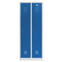 Spind mit 2 Abteilen 180x50x50 GRAU/BLAU