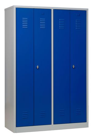 Doppelspind mit 4 Abteilen für 2 Personen | Schwarz-Weiß-Trennung 180x117x50 GRAU/BLAU