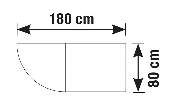 Maße technische Zeichnung kleine Empfangstheke