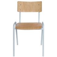 Stapelstuhl | Holzstuhl | Besucherstuhl | Kantine GRAU/BUCHE