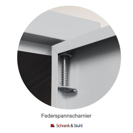 Gefachrstoffschrank mit Federspannscharnier