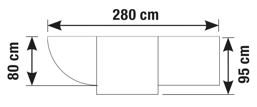 technische Zeichnung Empfangstheke Beratungstisch
