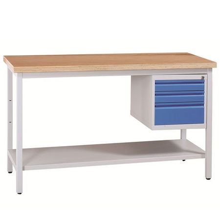 WERKSTATTEINRICHTUNG | Werkbank mit Ablageboden und 3 Schubladen