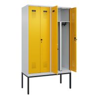 C+P PSA Schwarz-Weiß-Spind Evolo PLUS, Gestell, 4 Abteile, 2