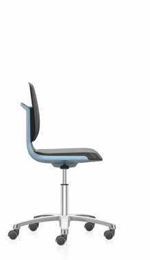 Arbeitsstuhl mit der Artikelnr. AS-LAB-HYGDES-ROL-KLM-SW