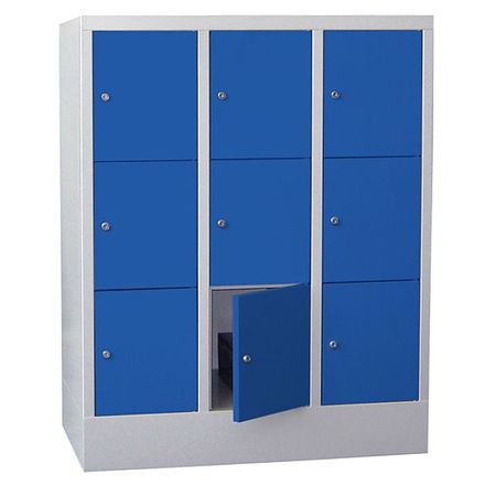 PAVOY Schließfachschrank mit Vollblechtüren | 9 Abteile je 30 cm breit | 118