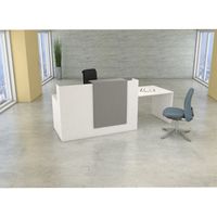 Empfangstheke Grafitwhite mit Beratungsplatz | 110 x 250 x 84 cm (HxBxT)