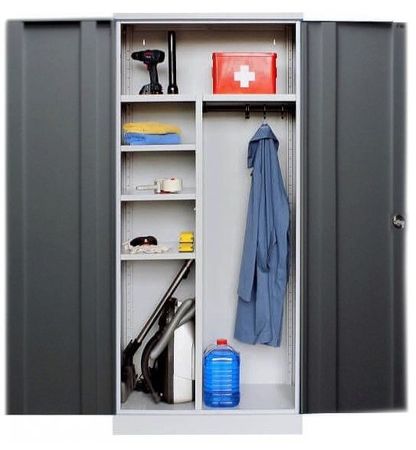 Mehrzweckschrank 195x92x42 GRAU/ANTHRAZIT