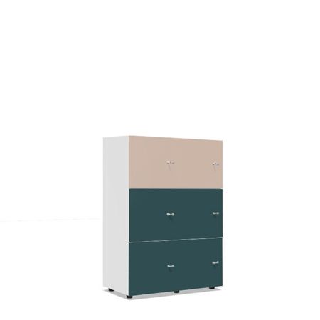 Fächerschrank Kleingefachschrank Schule Sideboard Büro Kommode Holzschrank Postverteilschrank Postschrank bunt