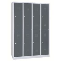 Spind mit 4x2 Abteilen 195x117x50 GRAU/ANTHRAZIT