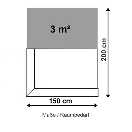 Ecktheke Raumbedarf
