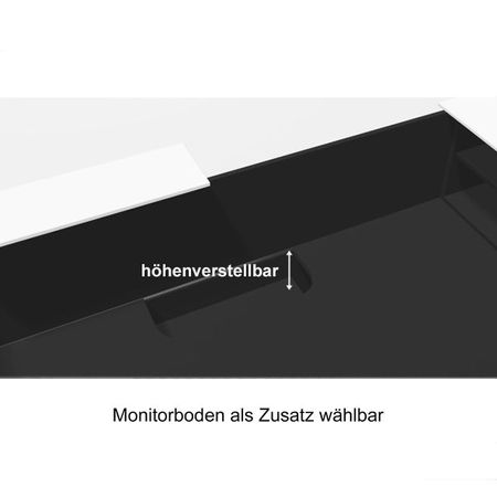 Monitorboden Empfangstheke Leo Schwarz Weiss