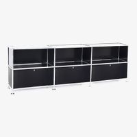 Büroregal | Aktenregal | Sideboard 2 / 3 mit 3 Klapptüren