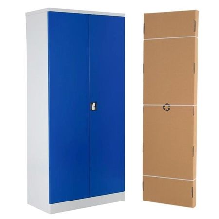 GS Aktenschrank | Stahlschrank | zerlegt im Karton 195x92x42 GRAU/BLAU