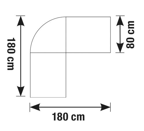Winkeltheke Empfangstheke technische Zeichnung