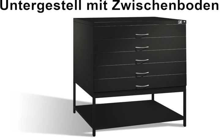 Untergestell mit Zwischenboden Grafikschrank
