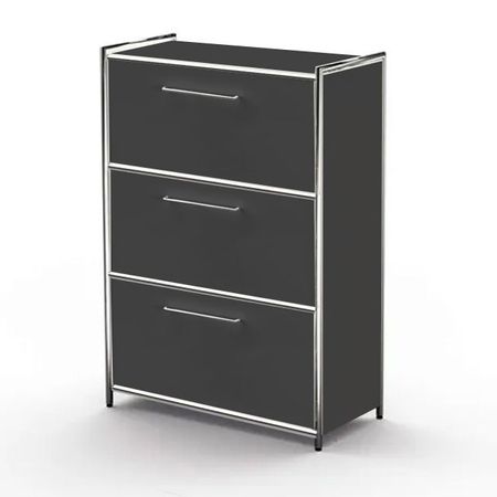 Chromeline Aktenschrank mit 3 Schubladen in 3 Ordnerhöhen | 115 x 80 x 38 cm | in Anthrazit oder Weiß