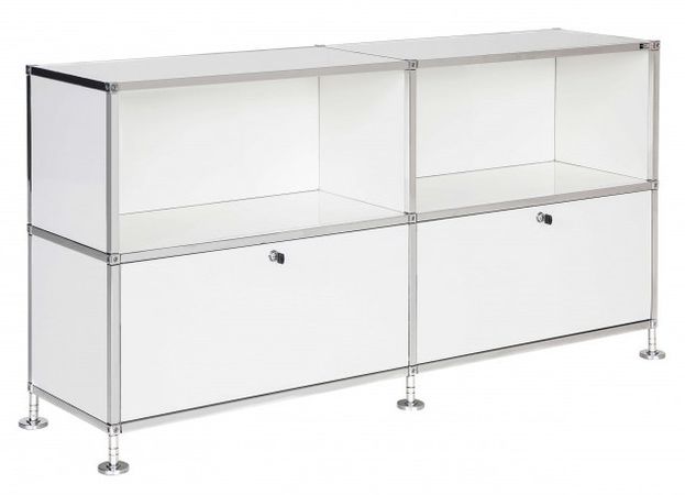 Büroregal | Aktenregal |Sideboard 2 / 2 mit 2 Klapptüren