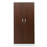 Aktenschrank | Stahlschrank mit Dekortüren 195x92x42 WEIß/WENGE