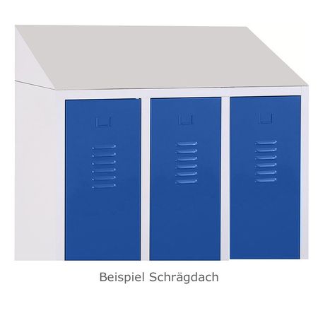 Spind in Z-Form | 6 Abteile 180x120x50 GRAU / BLAU