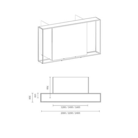 Empfangstheke technische Zeichnung Empfangstresen Rezeption Anmeldung
