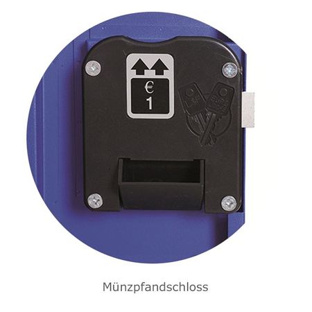 Schließfachschrank 5 Abteile GRAU/BLAU