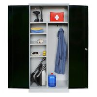 Mehrzweckschrank 195x92x42 GRAU/SCHWARZ