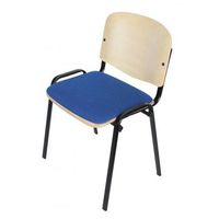 Stapelstuhl | Holzstuhl | Polsterstuhl | ISO-WOOD - BUCHE/BLAU