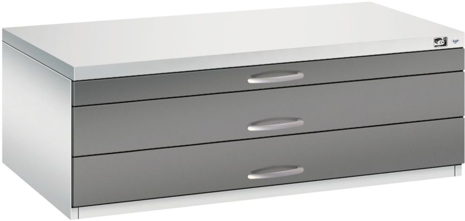 C+P Flachablageschrank 7100 DIN-A1 | Planschrank 3 Schübe | GROßE FARBAUSWAHL