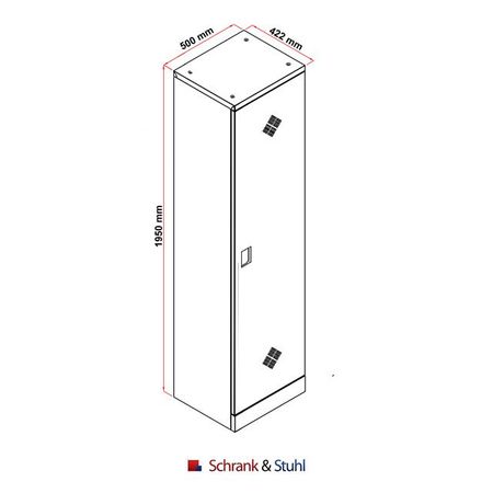 Gefahrstoffschrank | Umweltschrank GRAU/GELB 50cm breit