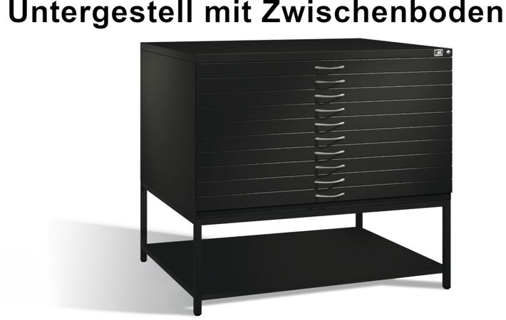 Untergestell mit Zwischenboden Grafikschrank