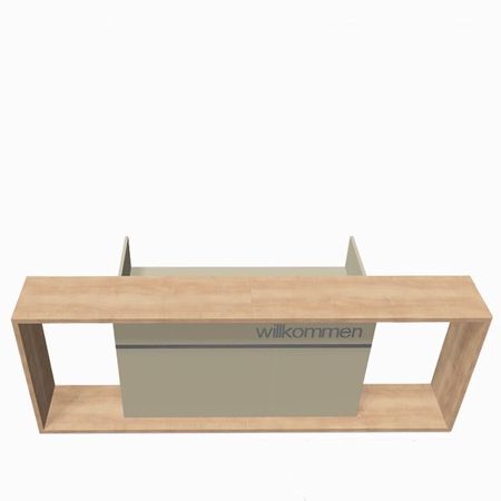 Empfangstheke GEO 3 - Typ 2U - wahlweise mit Schriftzug | Beige