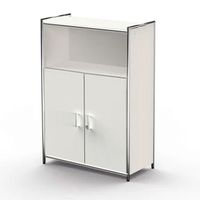 Chromeline Sideboard 3 mit Holztüren | 115 x 80 x 38 cm | in Anthrazit oder Weiß