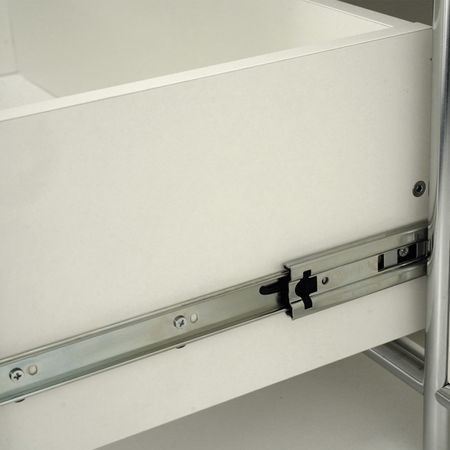 Teleskopschienen Akten-Schublade weiß Holzkommode Sideboard
