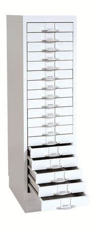 Schubladenschrank DIN-A4 | Flachablageschrank | 18 Schübe - GRAU