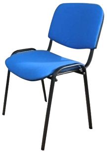 Stapelstuhl | Konferenzstuhl | Polsterstuhl | ISO CHAIR - CHROM/BLAU