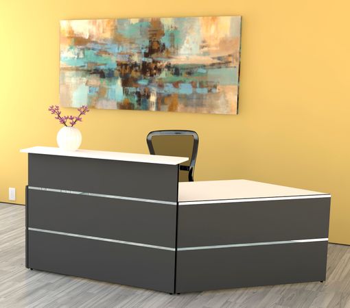Empfangstheke Mono 13 Winkeltheke mit Beratungsplatz | 108 x 241 x 170 cm (HxBxT)