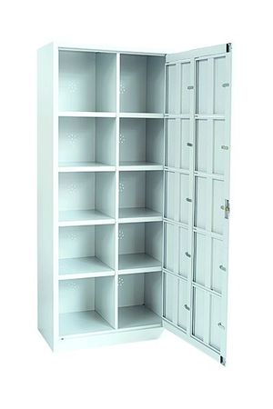 Wäscheschrank | Wäscheausgabeschrank 2 x 5 Abteile 180x74x50