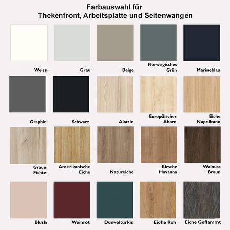 Farbauswahl Empfangstheke Monument