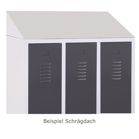 Schrägdach Umkleidespint Arbeitsspind 