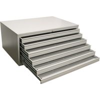 Planschrank DIN-A0 | Grafikschrank | 6 Schübe für A0 - GRAU