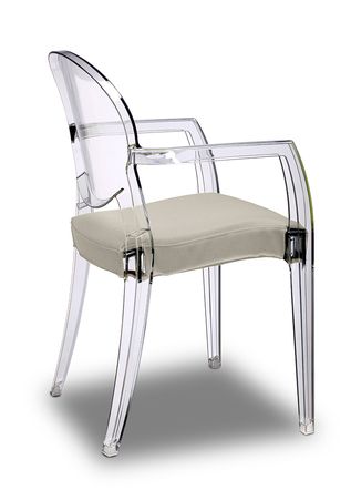 durchsichtiger Armlehnstuhl