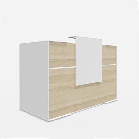 Empfangstheke LEO 2 Akazie Weiß