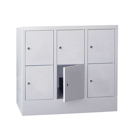 PAVOY Schließfachschrank mit Vollblechtüren | 6 Abteile je 30 cm breit | 85